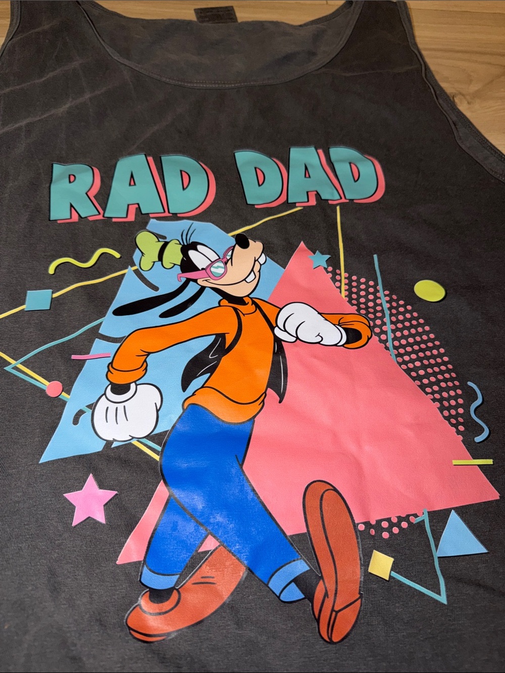 Disney Vacation Tank “Rad Dad” Graphic Tank - Charcoal Black - Size XLarge